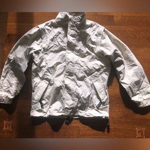 North End lightweight Jacket, cream/khaki colored size small, loose fitting